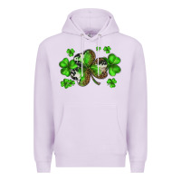 Lilac st. patricks day shamrocks Premium Hoodie - BarkalooDesign