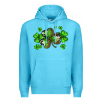 Ocean Blue st. patricks day shamrocks Premium Hoodie - BarkalooDesign