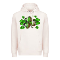 Pale Pink st. patricks day shamrocks Premium Hoodie - BarkalooDesign