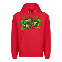 Red st. patricks day shamrocks Premium Hoodie - BarkalooDesign