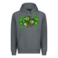 Rock st. patricks day shamrocks Premium Hoodie - BarkalooDesign