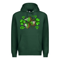 Sports Green st. patricks day shamrocks Premium Hoodie - BarkalooDesign