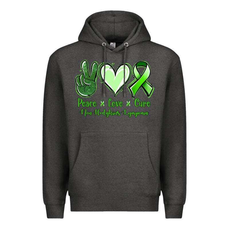 Peace Love Cure Non Hodgkins Lympoma Premium Hoodie by Jasminsmagicworld | Teevron