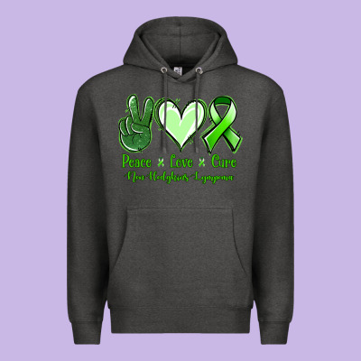Peace Love Cure Non Hodgkins Lympoma Premium Hoodie Designed By Jasminsmagicworld