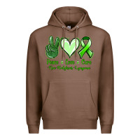 Chestnut Peace Love Cure Non Hodgkins Lympoma Premium Hoodie - Jasminsmagicworld