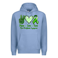 Colony Blue Peace Love Cure Non Hodgkins Lympoma Premium Hoodie - Jasminsmagicworld