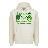 Oatmeal Heather Peace Love Cure Non Hodgkins Lympoma Premium Hoodie - Jasminsmagicworld