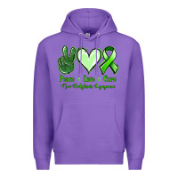 Purple Peace Love Cure Non Hodgkins Lympoma Premium Hoodie - Jasminsmagicworld