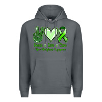 Rock Peace Love Cure Non Hodgkins Lympoma Premium Hoodie - Jasminsmagicworld