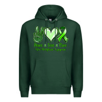 Sports Green Peace Love Cure Non Hodgkins Lympoma Premium Hoodie - Jasminsmagicworld