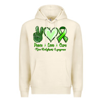 Tofu Peace Love Cure Non Hodgkins Lympoma Premium Hoodie - Jasminsmagicworld