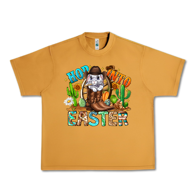 Hop Into Easter Bunny Western Urban Heavy Tee by CowhideDigitalArt | Teevron