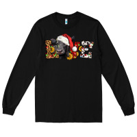 Black love christmas black angus Long Sleeve Tee - LillyAllenDesigns