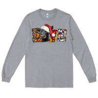 Heather Grey love christmas black angus Long Sleeve Tee - LillyAllenDesigns