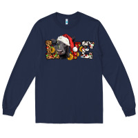 Navy love christmas black angus Long Sleeve Tee - LillyAllenDesigns