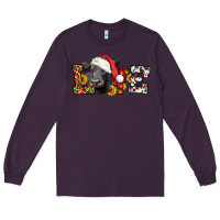 Plum love christmas black angus Long Sleeve Tee - LillyAllenDesigns