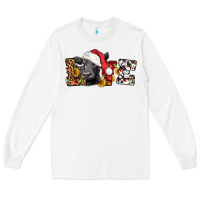 White love christmas black angus Long Sleeve Tee - LillyAllenDesigns
