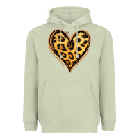 Matcha gold glitter leopard heart Heavyweight Hoodie - Jasminsmagicworld