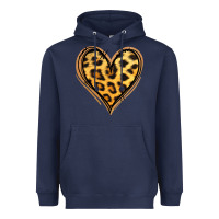 Navy gold glitter leopard heart Heavyweight Hoodie - Jasminsmagicworld