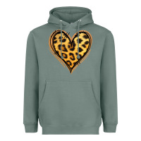Sage gold glitter leopard heart Heavyweight Hoodie - Jasminsmagicworld
