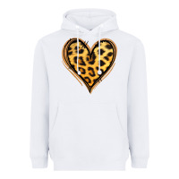 White gold glitter leopard heart Heavyweight Hoodie - Jasminsmagicworld