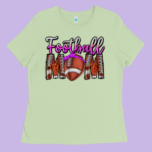 Football Mom Ladies Tee Designed By Cowhidedigitalart