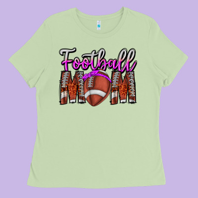 Football Mom Ladies Tee Designed By Cowhidedigitalart