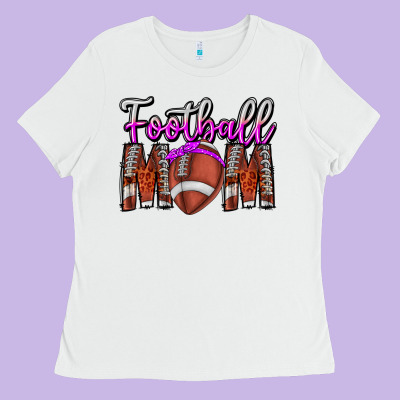 Football Mom Ladies Tee Designed By Cowhidedigitalart