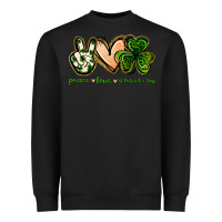 Black peace love st.patrick's day Heavyweight Sweatshirt - Jasminsmagicworld