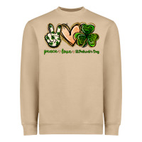 Mushroom peace love st.patrick's day Heavyweight Sweatshirt - Jasminsmagicworld