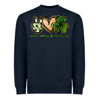 Navy peace love st.patrick's day Heavyweight Sweatshirt - Jasminsmagicworld