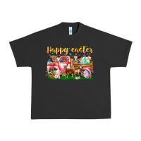 Pigment Black Happy Easter Animal Car Urban Heavy Tee - CowhideDigitalArt