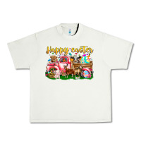 Pistachio Happy Easter Animal Car Urban Heavy Tee - CowhideDigitalArt