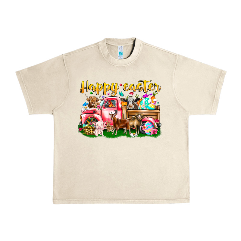 Happy Easter Animal Car Urban Heavy Tee by CowhideDigitalArt | Teevron