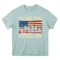 Arona Thank You Veterans American Flag Patriotic Heavy Core Tee - baoMotion