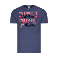 Vintage Denim love message with cupid and hearts Vintage Tee - CowhideDigitalArt