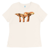 Bone Lactarius Rufus Mushroom Illustrations Ladies Tee - LillyAllenDesigns