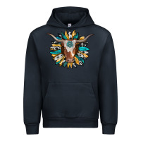 Navy texas longhorn sunflower background Urban Hoodie - RanaPortraitStore