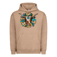Pigment Burro texas longhorn sunflower background Urban Hoodie - RanaPortraitStore