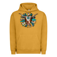 Pigment Peanut Butter texas longhorn sunflower background Urban Hoodie - RanaPortraitStore