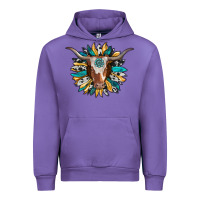 Tulip texas longhorn sunflower background Urban Hoodie - RanaPortraitStore