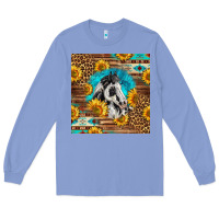 Colony Blue western paint horse Long Sleeve Tee - LillyAllenDesigns