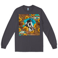 Smoke western paint horse Long Sleeve Tee - LillyAllenDesigns
