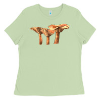 Matcha Lactarius Rufus Mushroom Illustrations Ladies Tee - LillyAllenDesigns