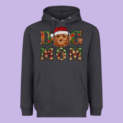 Christmas  Toy Poodle Dog Mom Heavyweight Hoodie Designed By Ranaportraitstore