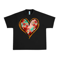 Black floral orange glitter heart Urban Heavy Tee - Jasminsmagicworld
