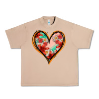 Burro floral orange glitter heart Urban Heavy Tee - Jasminsmagicworld
