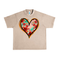 French Oak floral orange glitter heart Urban Heavy Tee - Jasminsmagicworld