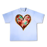 Grape Ice floral orange glitter heart Urban Heavy Tee - Jasminsmagicworld