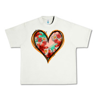 Pistachio floral orange glitter heart Urban Heavy Tee - Jasminsmagicworld